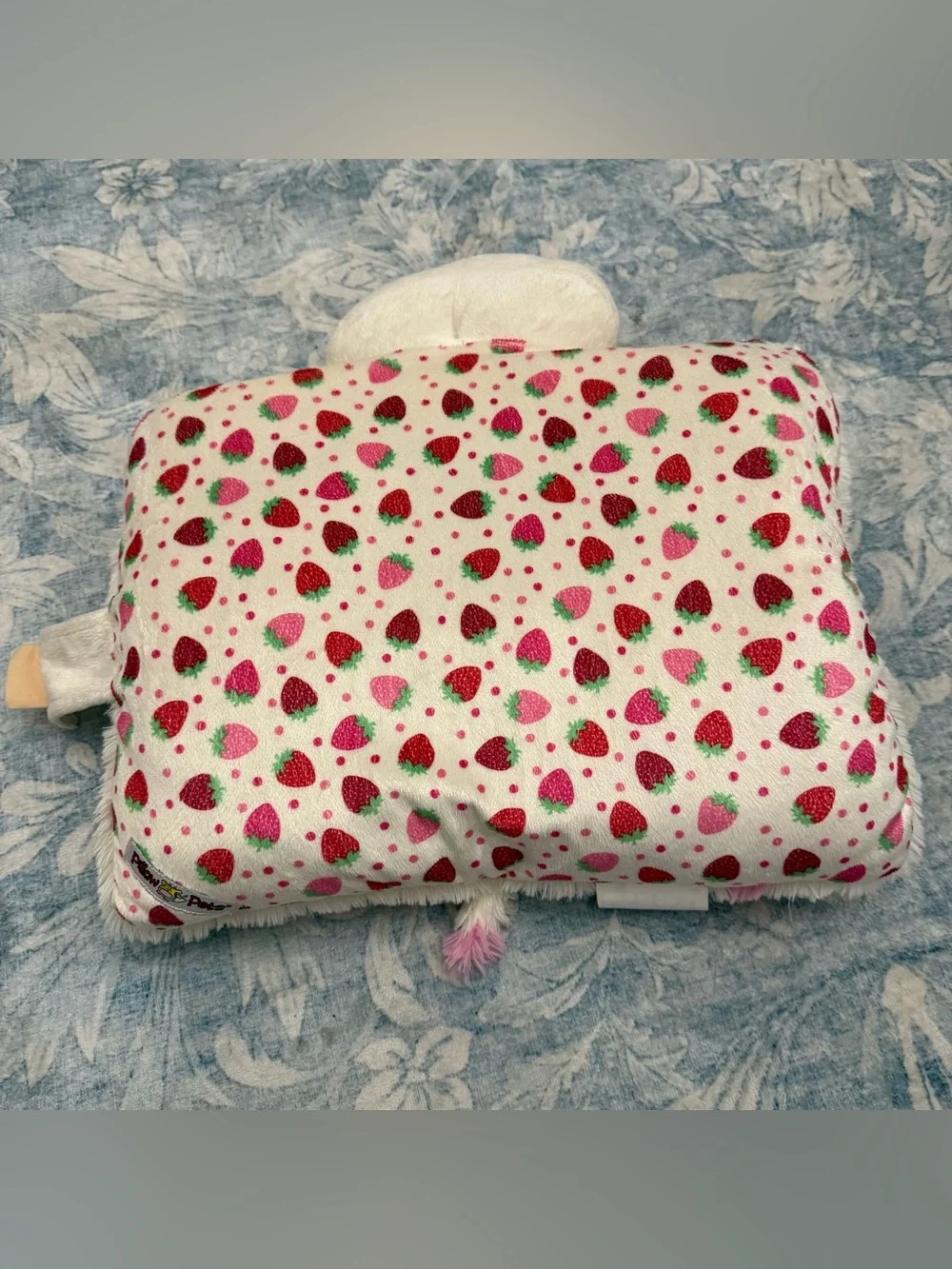 Pillow pet Plush pink strawberry Cow Pet Toy Pink and Cream Soft Stuffed animal